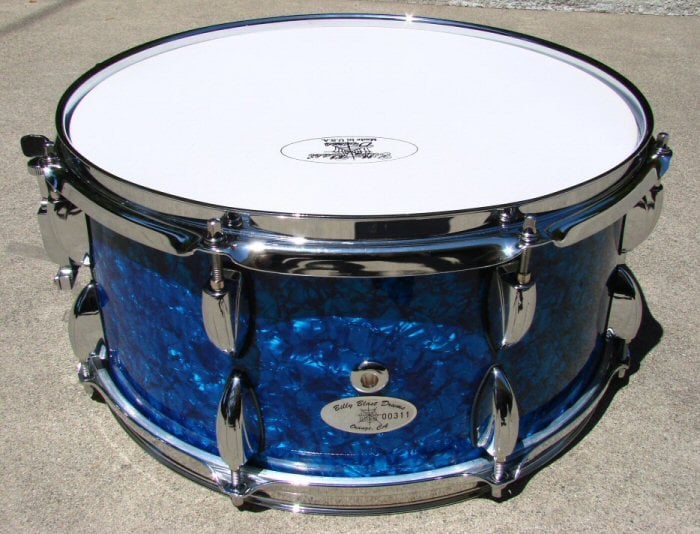 14" X  6.5" 10ply Blue Pearl Snare Drum